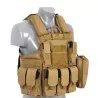 Chaleco Ciras Tan táctico con sistema MOLLE y ajuste completo