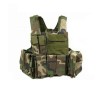 Chaleco Ciras Woodland táctico con camuflaje y sistema MOLLE integrado