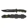 CUCHILLO ALBAINOX SOLDIER FUNDA ABS VERDE-NEGRO VISTA FRONTAL