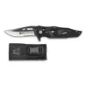 CUCHILLO K25 HOJA CALADA NEGRO-PLATA Y FUNDA ENFOQUE FRONTAL