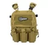 Chaleco Conquer MTPC COYOTE con sistema MOLLE y ajuste ergonómico