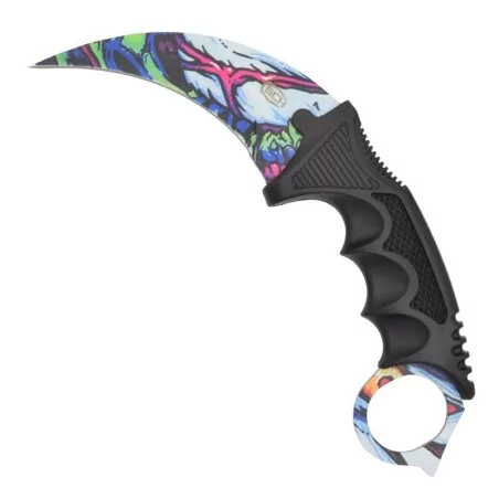 CUCHILLO SCK KARAMBIT MULTICOLOR CON MANGO NEGRO