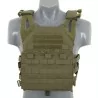 Chaleco JPC OD verde con placas balísticas y sistema MOLLE táctico