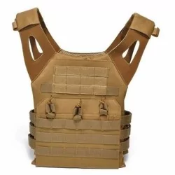 Chaleco JPC TAN táctico con diseño ligero y sistema MOLLE