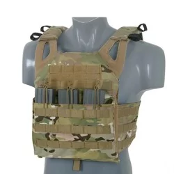 Chaleco JPC Multicam 8 Fields con placas balísticas y camuflaje táctico