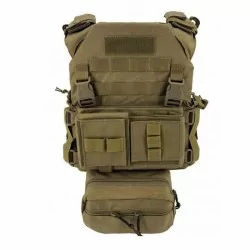 Chaleco MPC Conquer Full Set CB Coyote con sistema MOLLE y diseño ergonómico