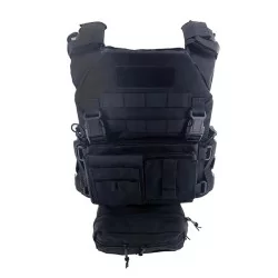 Chaleco MPC Conquer Full Set negro con sistema modular táctico