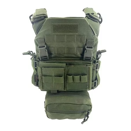 Chaleco MPC Conquer Full Set Verde OD con diseño táctico modular y color verde oliva