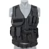Chaleco airsoft CQB negro con diseño ajustable y protección en combate cerrado