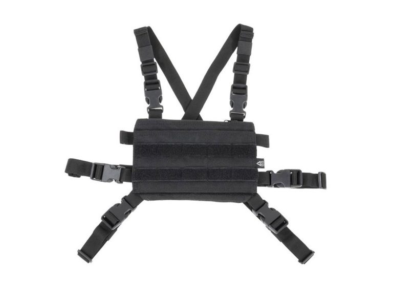Chaleco Chest Rig Delta Tactics Speedsoft V2 Negro táctico ligero y ergonómico