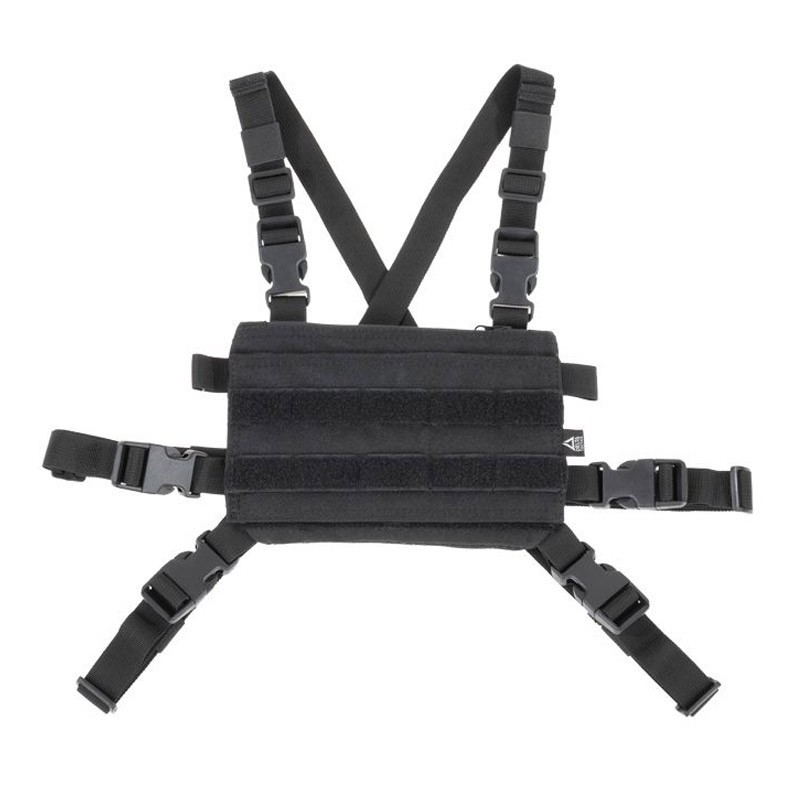 Chaleco Chest Rig Delta Tactics Speedsoft V2 Negro táctico ligero y ergonómico