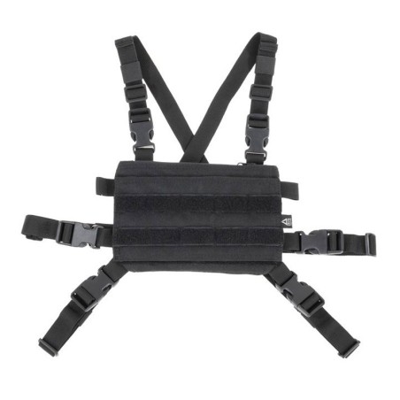 Chaleco Chest Rig Delta Tactics Speedsoft V2 Negro táctico ligero y ergonómico