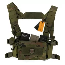 Chaleco Micro Chest Rig Conquer Boscoso Pixelado táctico y modular