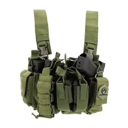 Chaleco Chest Rig Combat Verde OD táctico y modular