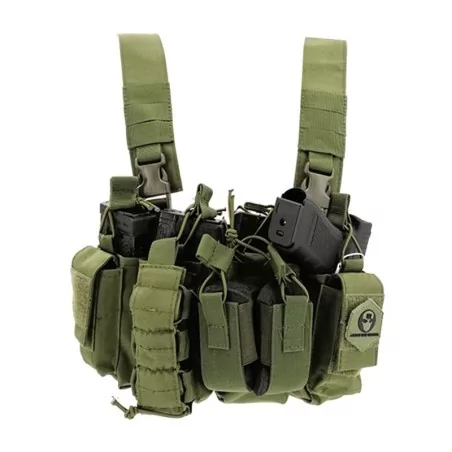 Chaleco Chest Rig Combat Verde OD táctico y modular