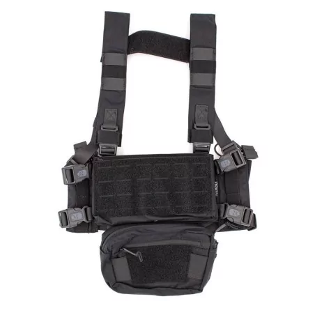 Chaleco Chest Rig Corso Flint MK2 Corte Laser Negro táctico y modular