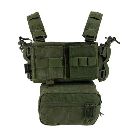 Chest Rig Conquer Verde OD con diseño táctico y camuflaje eficiente