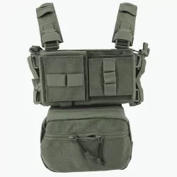 Chest Rig Conquer Verde Ranger Green con diseño táctico y camuflaje versátil