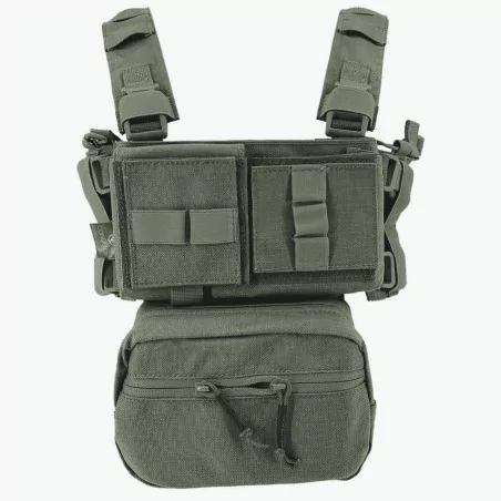 Chest Rig Conquer Verde Ranger Green con diseño táctico y camuflaje versátil