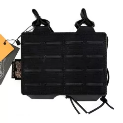 Pouch doble portacargador M4 Conquer corte láser negro resistente y táctico