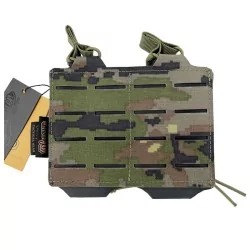Pouch doble portacargador M4 Conquer corte láser pixelado boscoso camuflaje táctico resistente