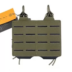 Pouch doble portacargador M4 Conquer corte láser Ranger Green resistente y táctico