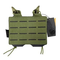 Pouch doble portacargador M4 Conquer corte láser camuflaje Verde OD resistente táctico