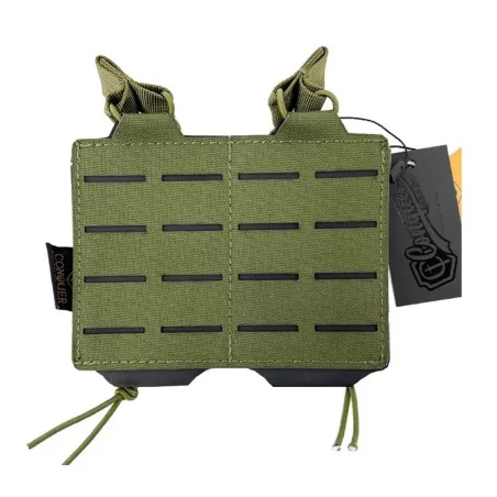 Pouch doble portacargador M4 Conquer corte láser camuflaje Verde OD resistente táctico