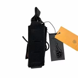 Pouch portacargador pistola Conquer corte láser negro resistente y táctico