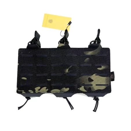 Pouch triple portacargador M4 Conquer corte láser camuflaje Multicam Black táctico resistente