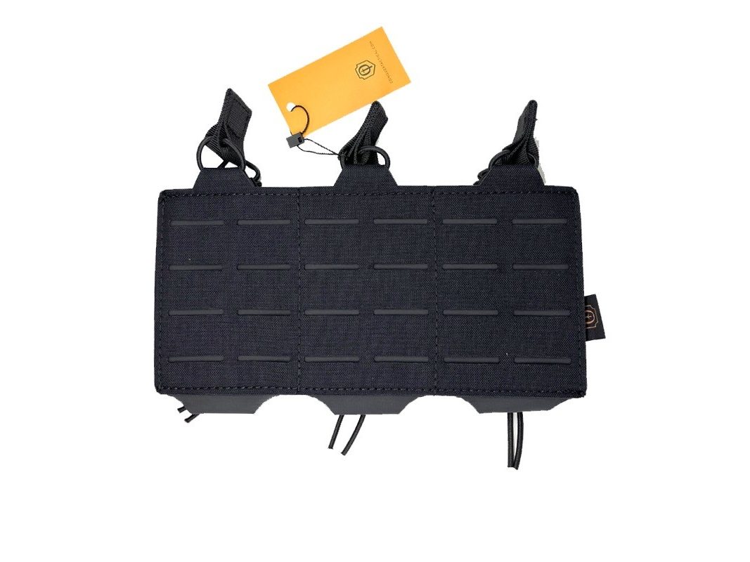 Pouch Portacargador Triple M4 Conquer Corte Láser Negro