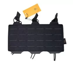 Pouch triple portacargador M4 Conquer corte láser negro resistente y táctico