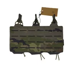 Pouch triple portacargador M4 Conquer corte láser camuflaje pixelado boscoso táctico resistente