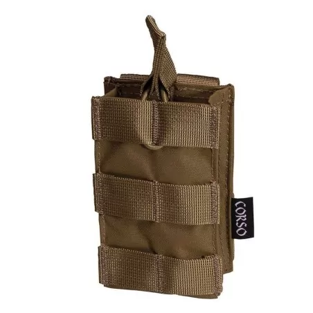 Pouch Corso cargador M4 simple MOLLE camuflaje coyote resistente y táctico