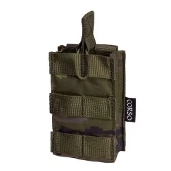 Pouch Corso cargador M4 simple MOLLE pixelado boscoso con camuflaje táctico