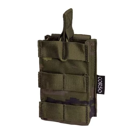 Pouch Corso cargador M4 simple MOLLE pixelado boscoso con camuflaje táctico