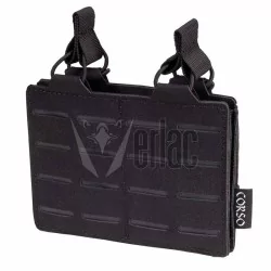 pouch doble cargador M4 negro con sistema molle y diseño láser-cut