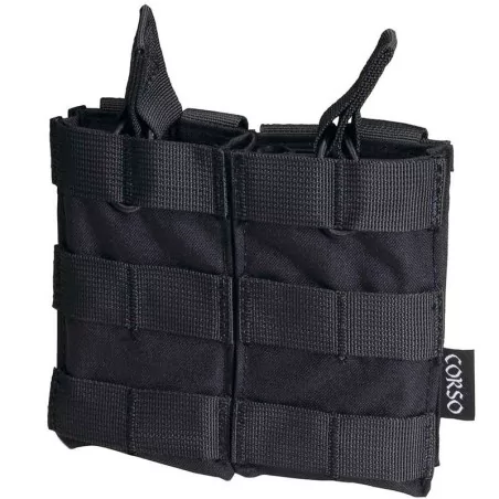 pouch doble cargador M4 negro compatible con sistema molle