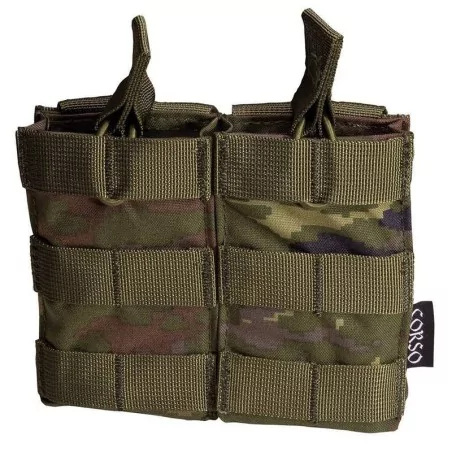 pouch doble cargador M4 pixelado boscoso compatible con sistema molle