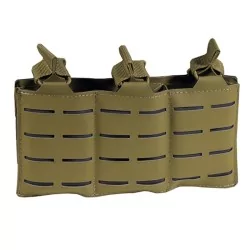 pouch triple cargador M4 coyote con sistema molle y diseño láser-cut