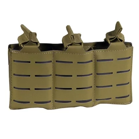 pouch triple cargador M4 coyote con sistema molle y diseño láser-cut