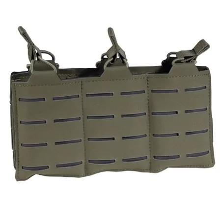 pouch triple cargador M4 verde con sistema molle y corte láser