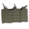 pouch triple cargador M4 verde con sistema molle y corte láser