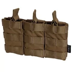 pouch triple cargador M4 coyote con sistema molle y diseño resistente