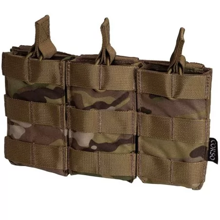 pouch triple cargador M4 multicam con sistema molle y diseño resistente