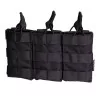 pouch triple cargador M4 negro con sistema molle y diseño resistente