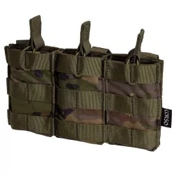 pouch triple cargador M4 pixelado boscoso con sistema molle resistente