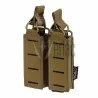 pouch doble cargador pistola coyote con diseño láser y sistema molle