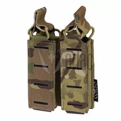 pouch doble cargador pistola multicam con diseño láser y sistema molle