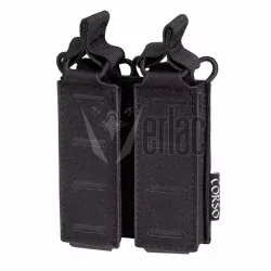 pouch doble cargador pistola negro con diseño láser y sistema molle